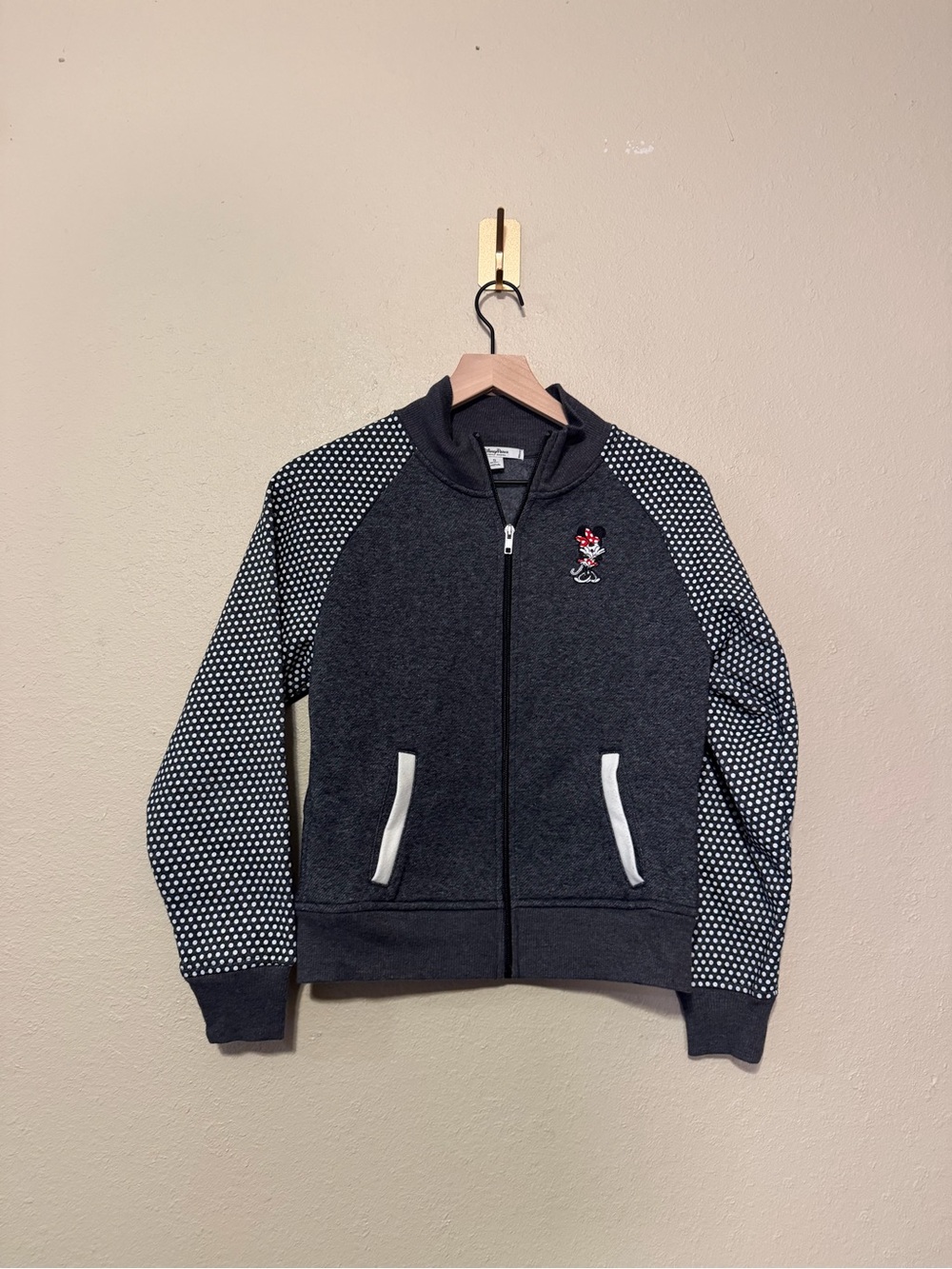 Disney Parks Minnie Mouse Zip Up womens Sweatshirt Jacket Size Small